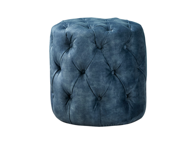 Cora Round Button Pouffe